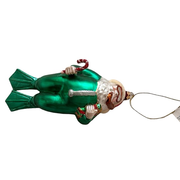 Set of 2 December Diamond Snorkling Santa Holiday Ornaments - Picture 4 of 5